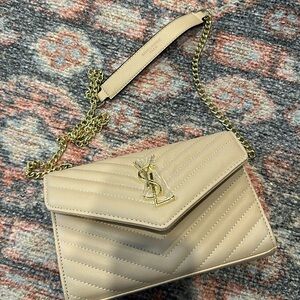 Faux YSL envelope chain wallet